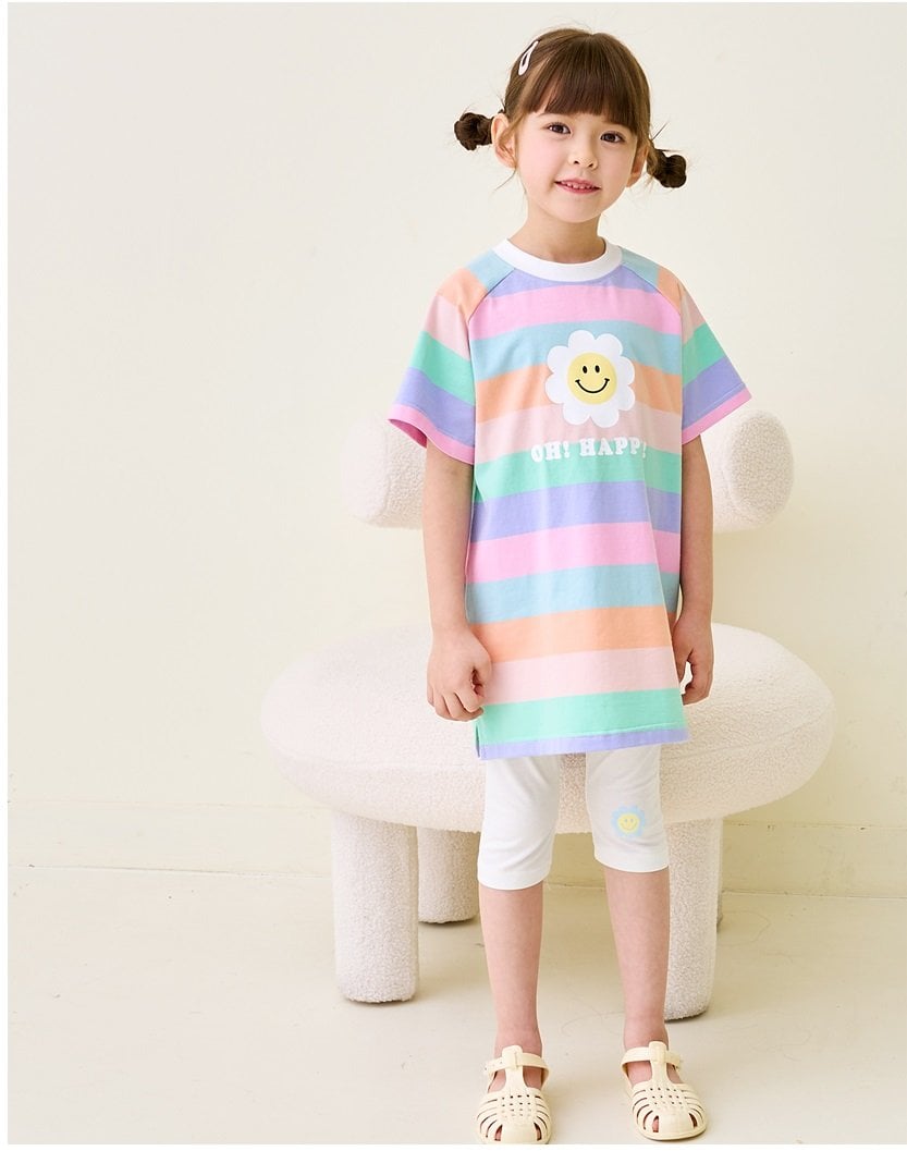 V00069 - Váy cotton kẻ sắc màu happy 2 màu BG size 100-140