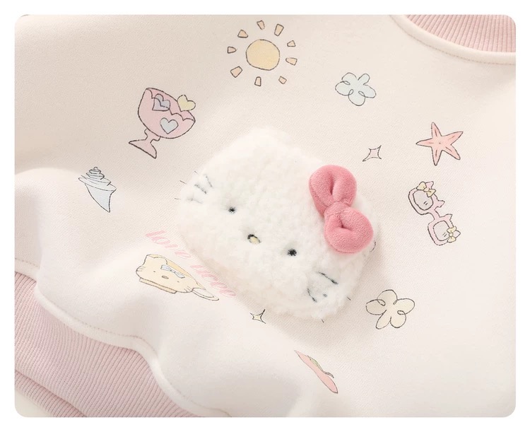 269275 - Bộ nỉ Ucee hồng kitty lót nỉ đại hàn size 90-130
