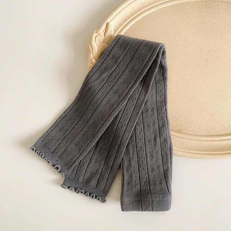 Quần len không bàn dệt hình nơ nhiều màu bé gái size 90-140