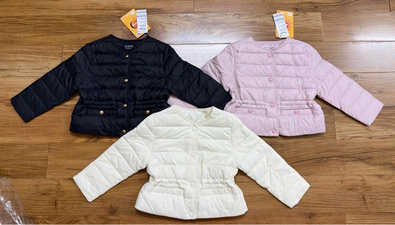 AK70 - Áo khoác chần bông siêu nhẹ Top10 nhiều mẫu cho bé size 110-160
