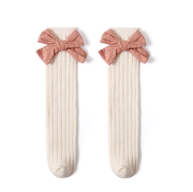 Tất cao cổ đính nơ bé gái Nemo 5 màu