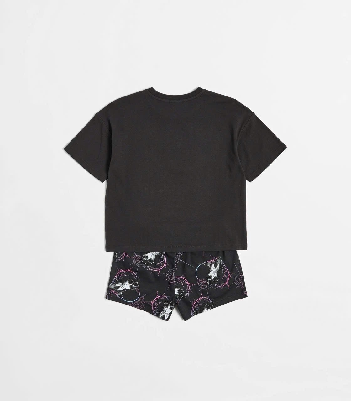 Bộ cotton Wednesday màu đen bé gái size 7-16y