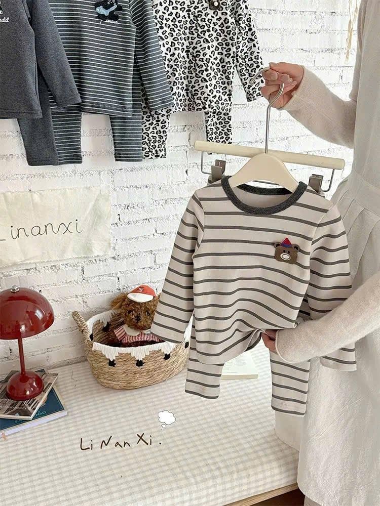 88157 - Bộ thun dày Linanxi 2 mẫu cho bé size 90-140