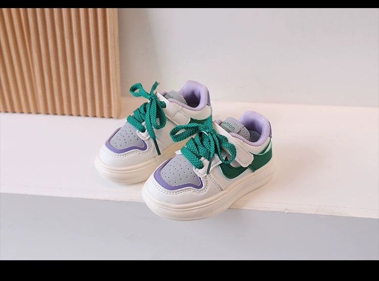 203 - Giày thể thao quai dán giả dây 3 màu size 21-30