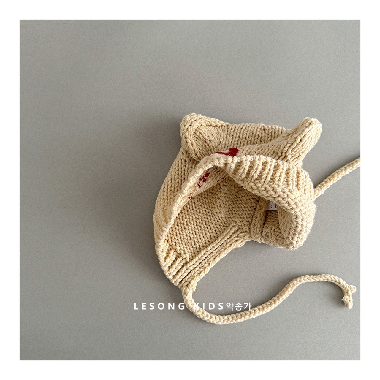 Mũ len tai gấu chữ Love nhiều màu cho bé size 2-5y