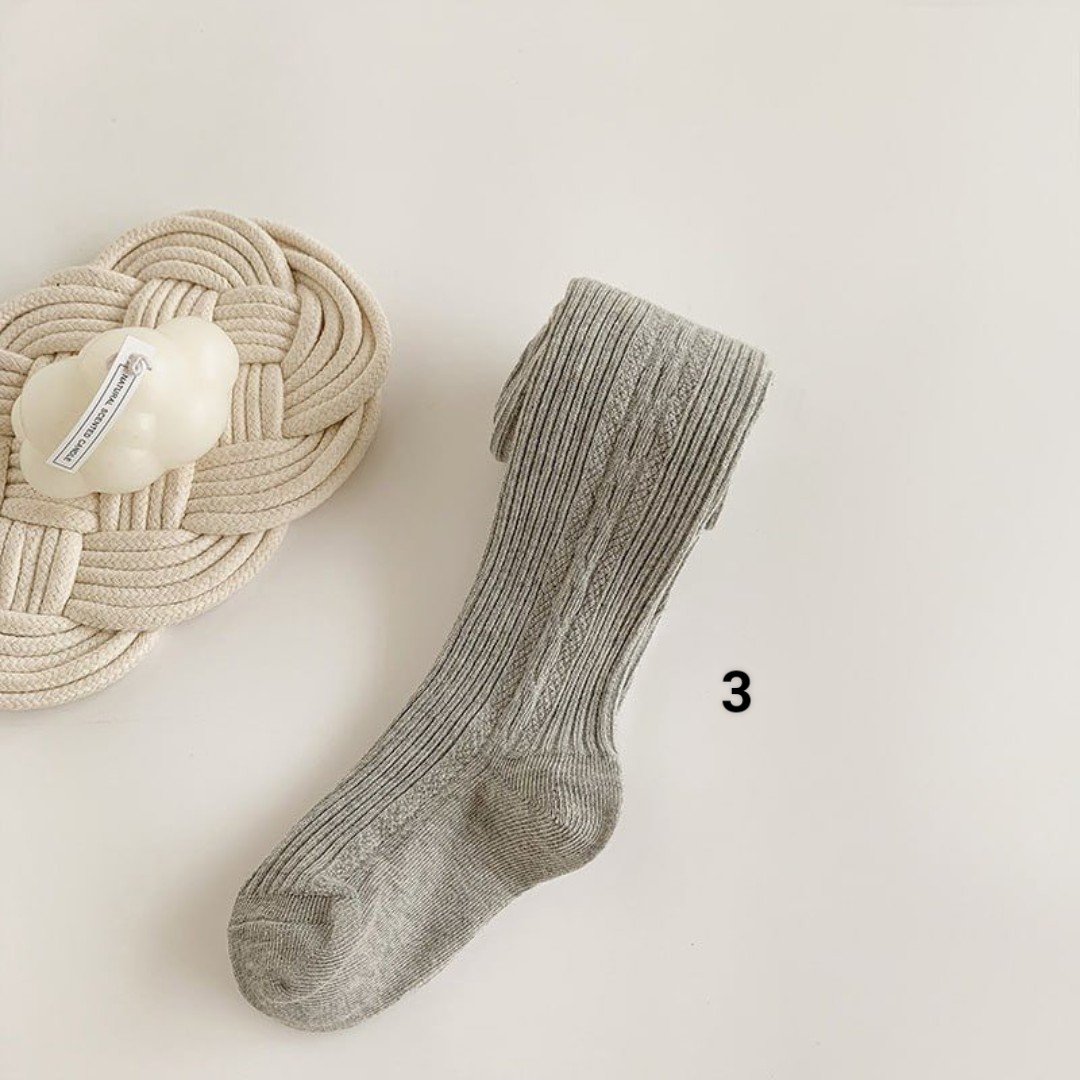 Quần tất trơn 6 màu dệt vặn thừng nhỏ size 3 - 9y