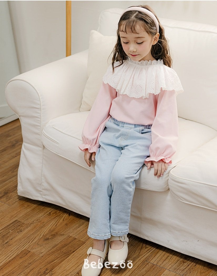 Quần jean ống loe Bebezoo màu xanh BG size 100-150