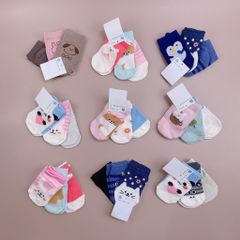 Set 3 tất xuất Nhật Elfindoll trộn hình Bé Gái (ngẫu nhiên)