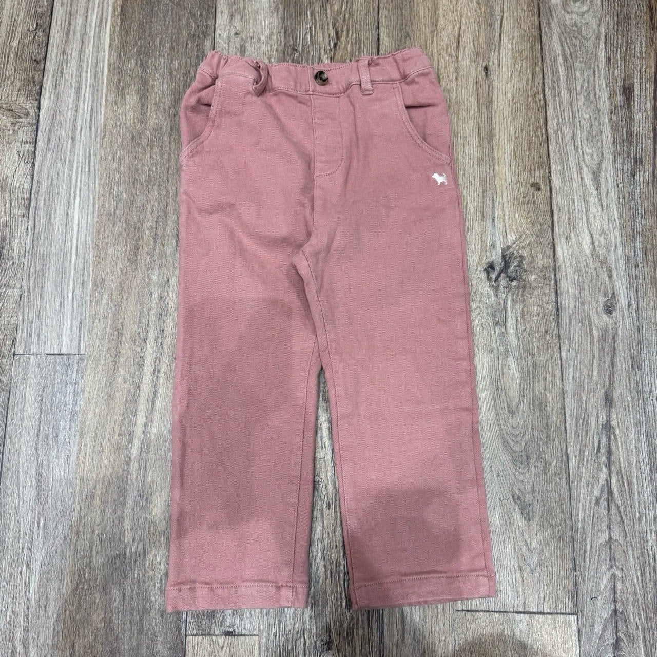 Quần kaki nỉ BD Baby màu hồng đất cho bé size 110/120