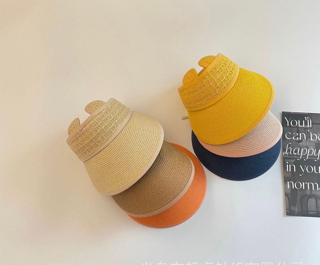 Mũ cói nửa đầu tai thỏ trơn nhiều màu BTBG