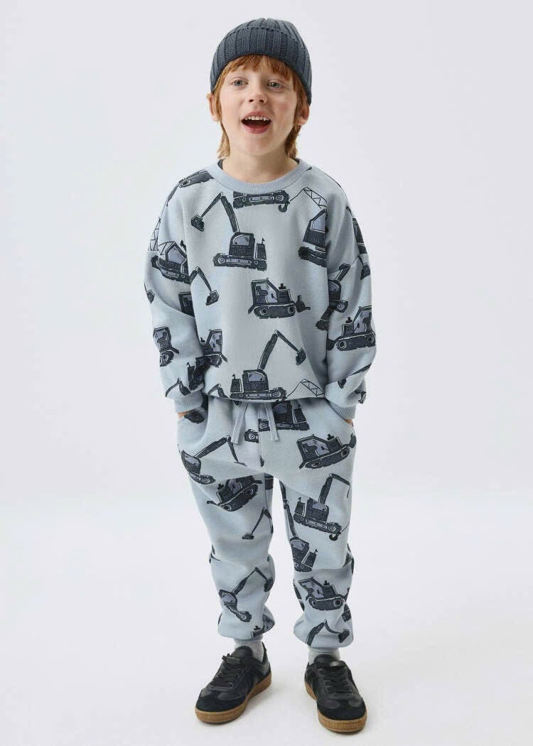 Bộ nỉ Sela dư xịn in tràn nhiều hình cho bé trai size 92 - 116