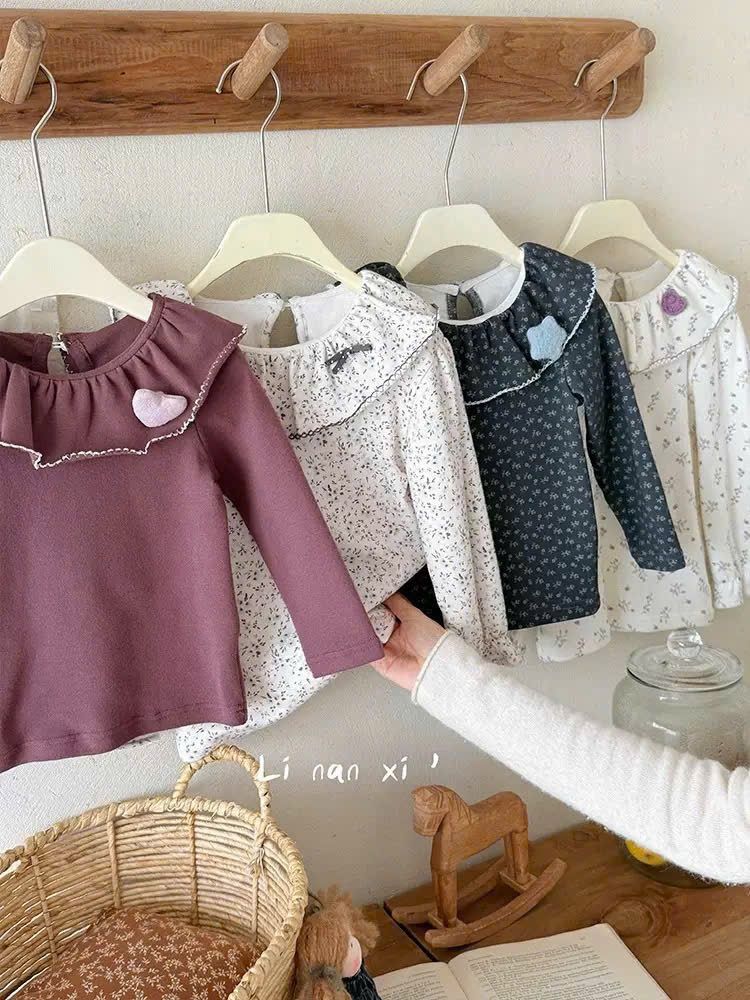 88168 - Bộ thun Linanxi cổ bèo nhiều màu cho bé size 90-140