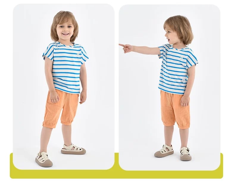 Quần ngố Moimoln xuất Hàn 2 màu cam/xanh cho bé size 90-130