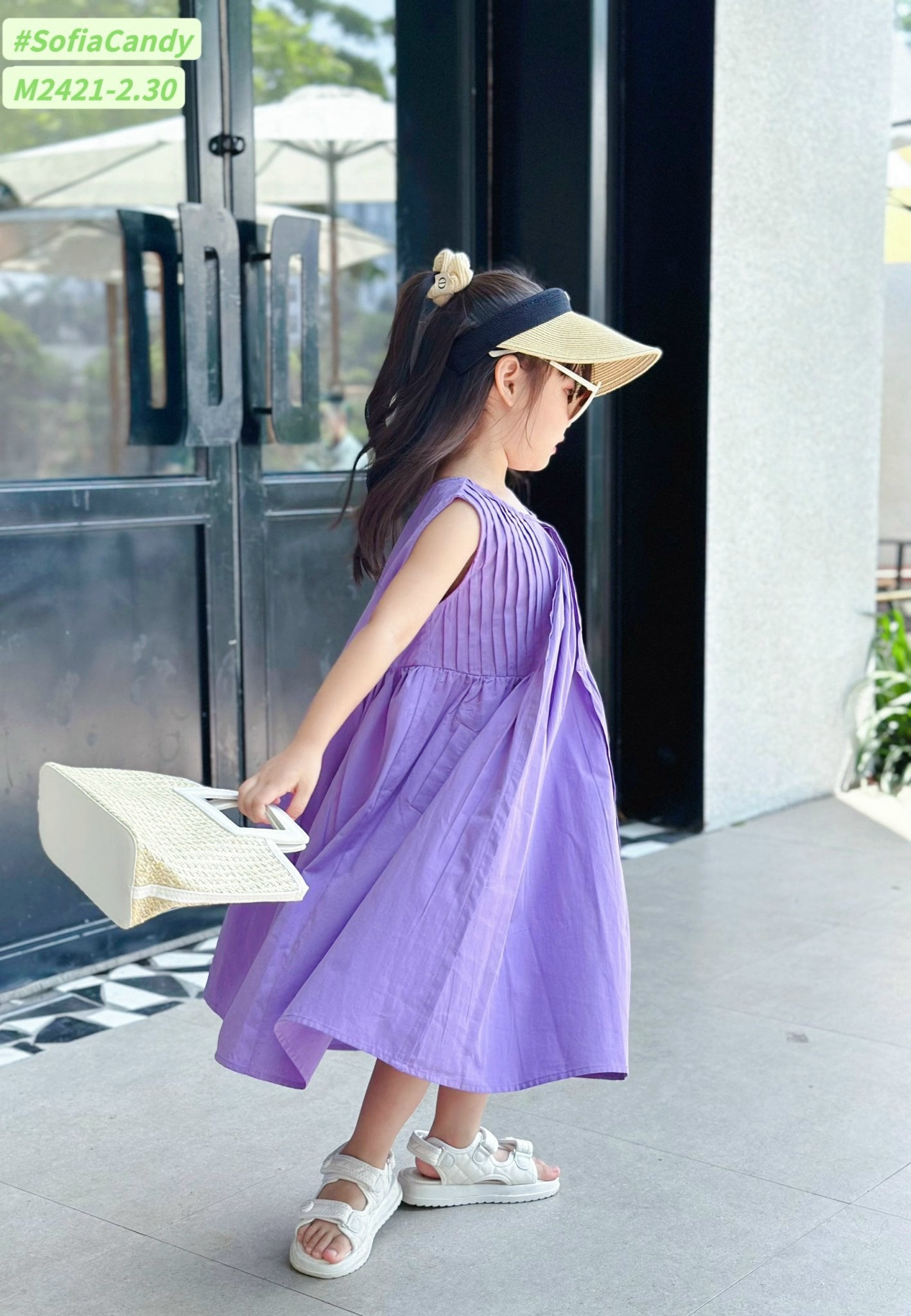 Váy Sofia Candy sát nách hở lưng nhiều màu BG size 1-10y