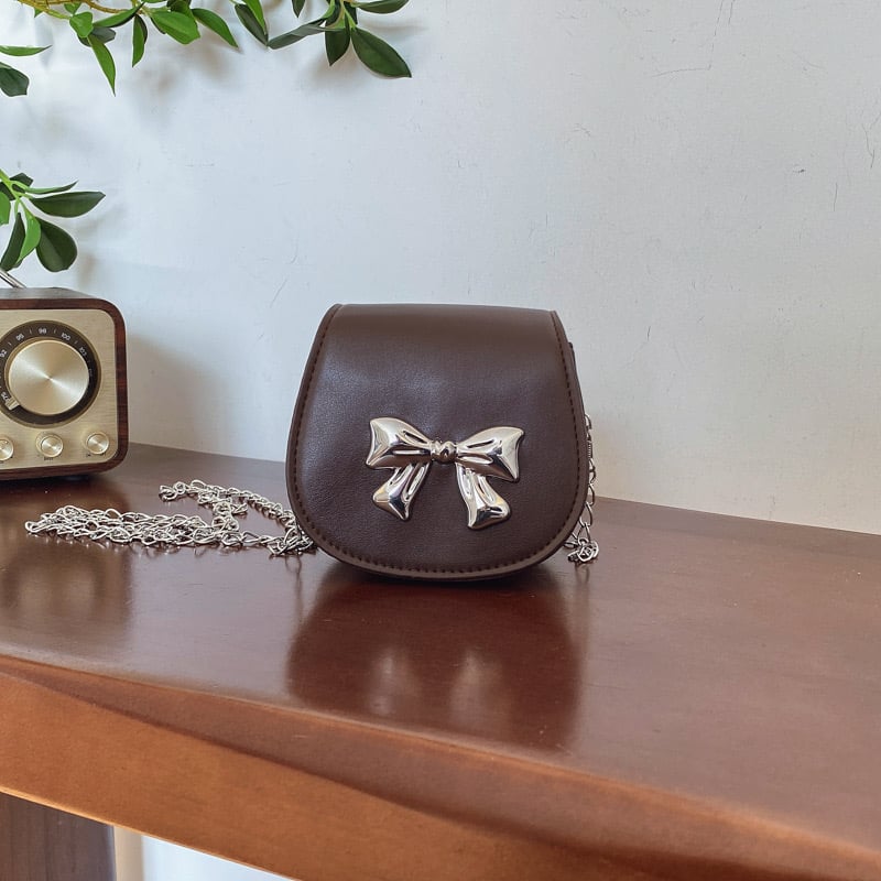 03 - Túi đeo chéo đính nơ nhiều màu cho bé gái