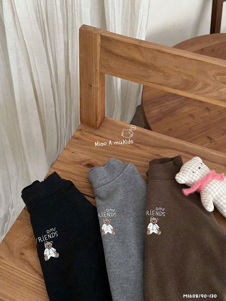 A1608 - Áo giữ nhiệt gấu nhiều màu cho bé size 90-130