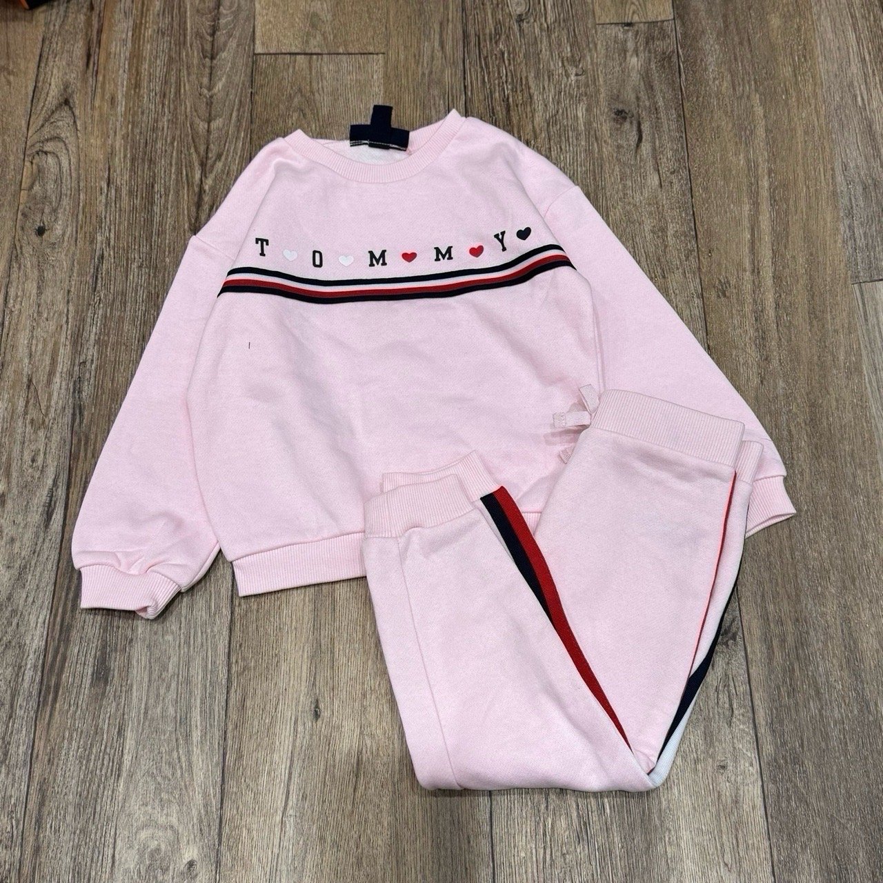 Bộ nỉ bông T.M 3 màu navy / hồng / đỏ size 2 - 8y