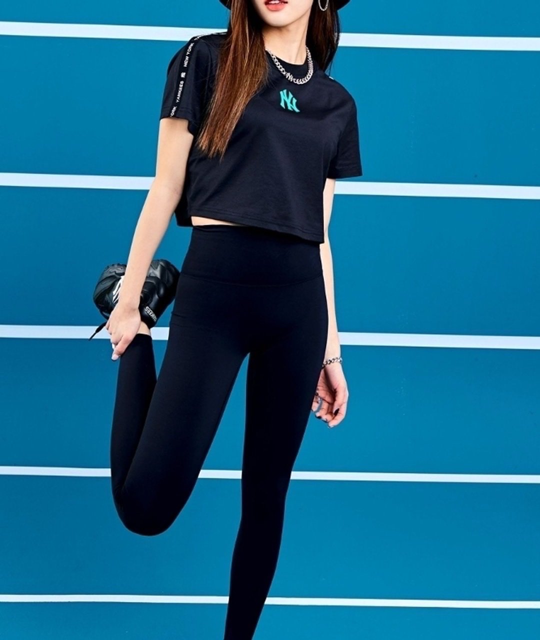 Quần legging MLB cho Mẹ 2 màu đen / tím