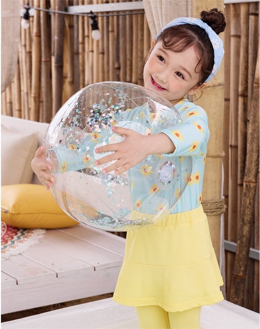 DB00059 - Bộ bơi hoa nhí dài tay + quần dài chống nắng size 100-140