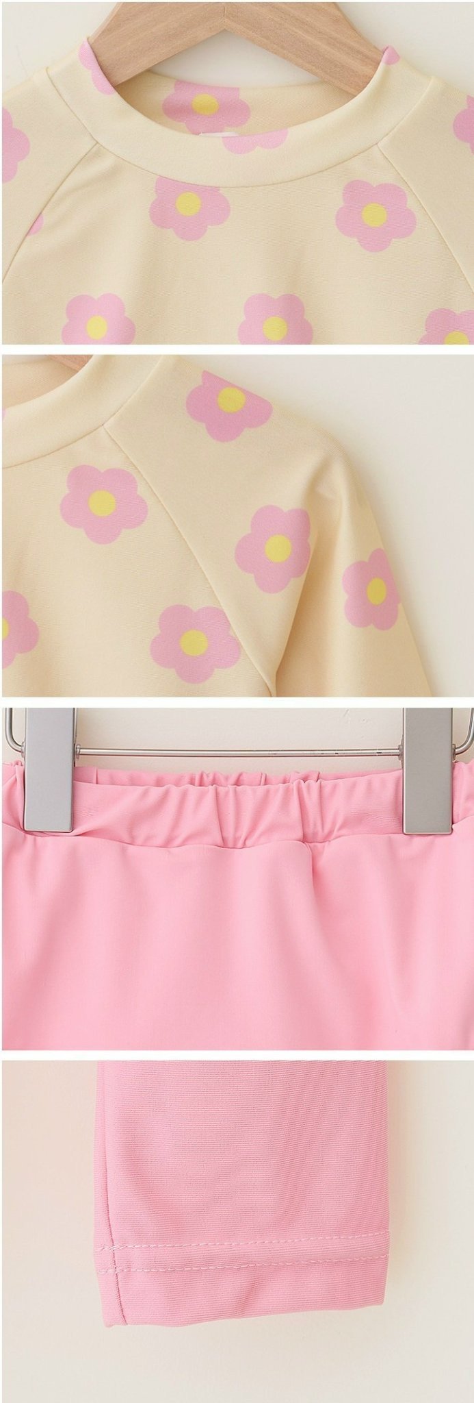 DB00059 - Bộ bơi hoa nhí dài tay + quần dài chống nắng size 100-140