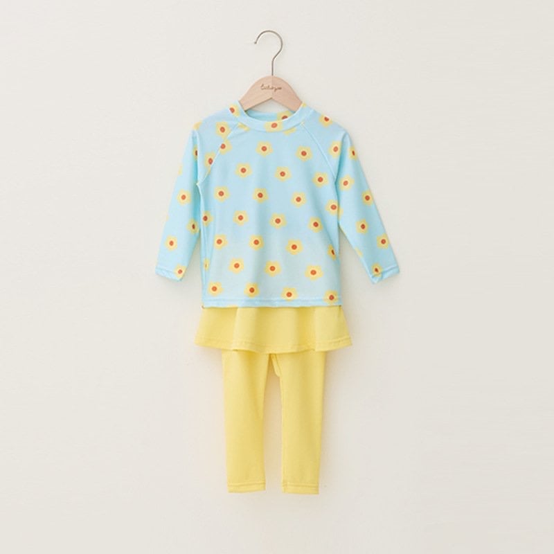 DB00059 - Bộ bơi hoa nhí dài tay + quần dài chống nắng size 100-140