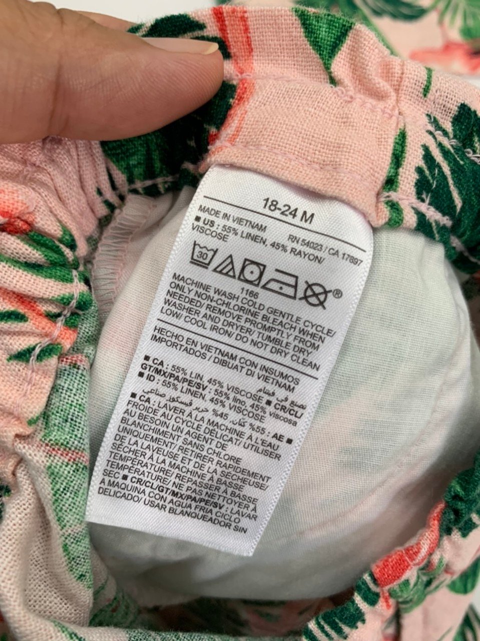 Bộ linen ONV áo sơ mi nhiều hình dòng nhí BT size 3m - 5y