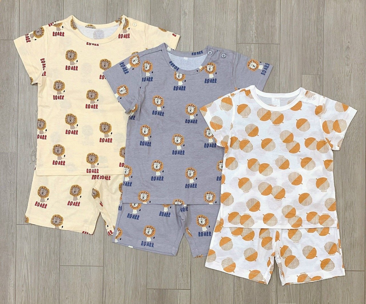 Bộ cotton mỏng xuất Hàn 6 mẫu nhiều hình BTBG size 90-150