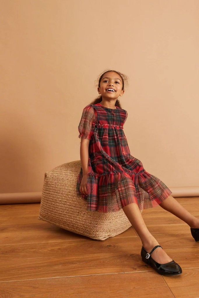 V00043 - Váy kẻ caro đỏ đen BG size 5-16y