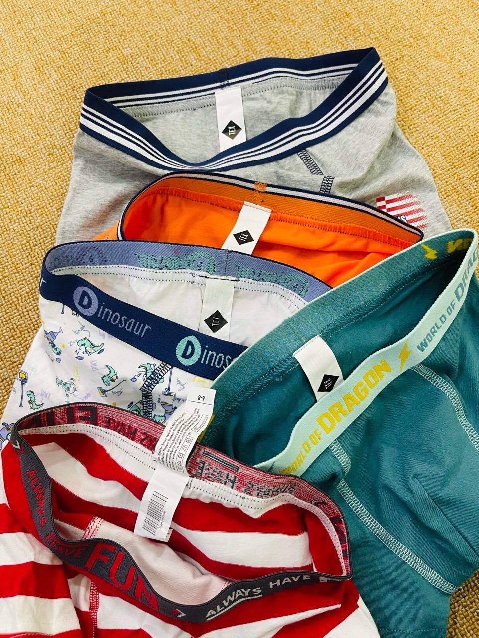 Set 5 quần sịp đùi bé trai Tex size 3-16y (ngẫu nhiên)