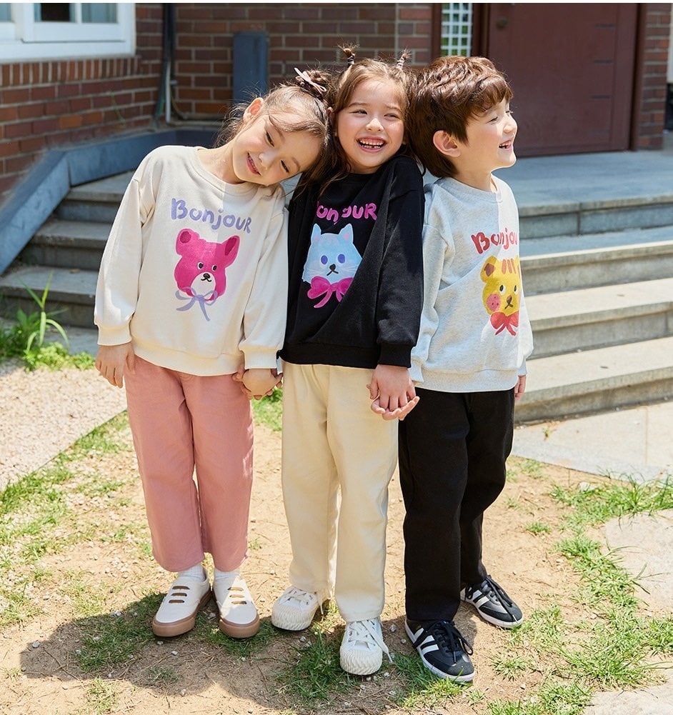 ABG45 - Áo nỉ Bebezoo Bonjour hoạ tiết động vật cho bé size 100-140