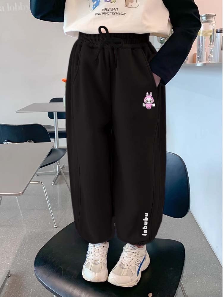 Quần nỉ da cá nexxi Labubu 4 màu cho bé gái size 3-14y