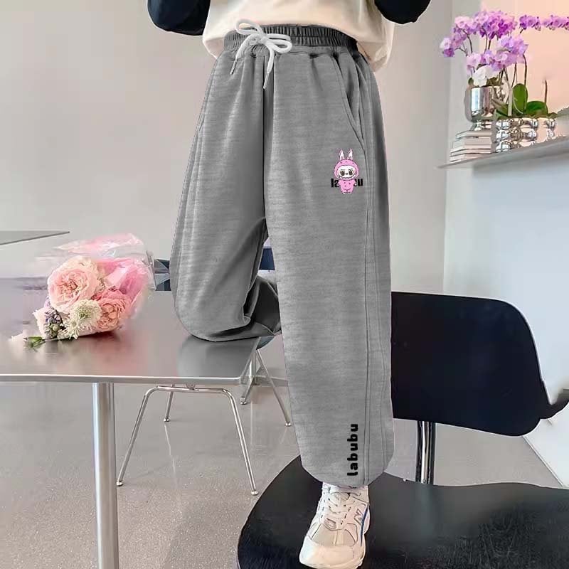 Quần nỉ da cá nexxi Labubu 4 màu cho bé gái size 3-14y