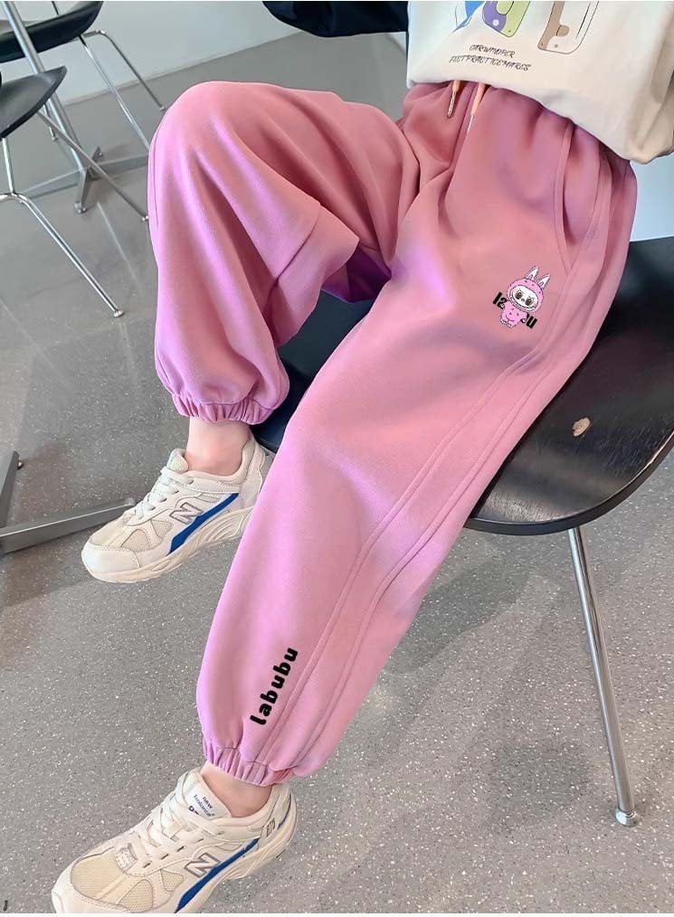 Quần nỉ da cá nexxi Labubu 4 màu cho bé gái size 3-14y