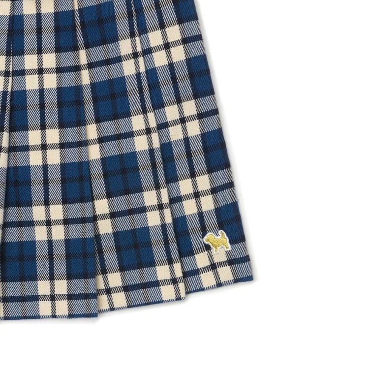 Chân váy Blue Dog kẻ caro xanh bé gái size 90-110