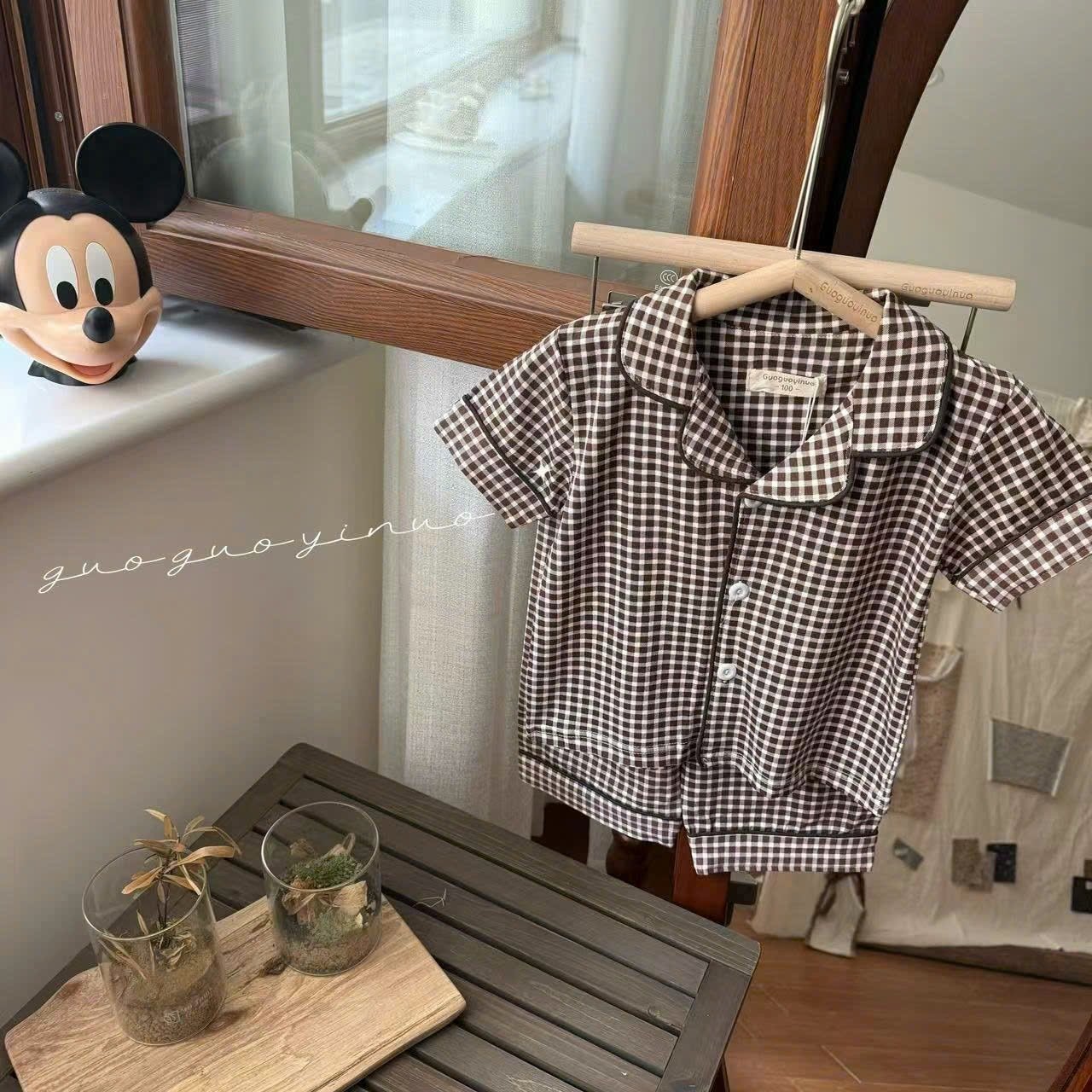 Bộ Pyjama QC vải thun mềm mát nhiều màu cho bé size 130-160