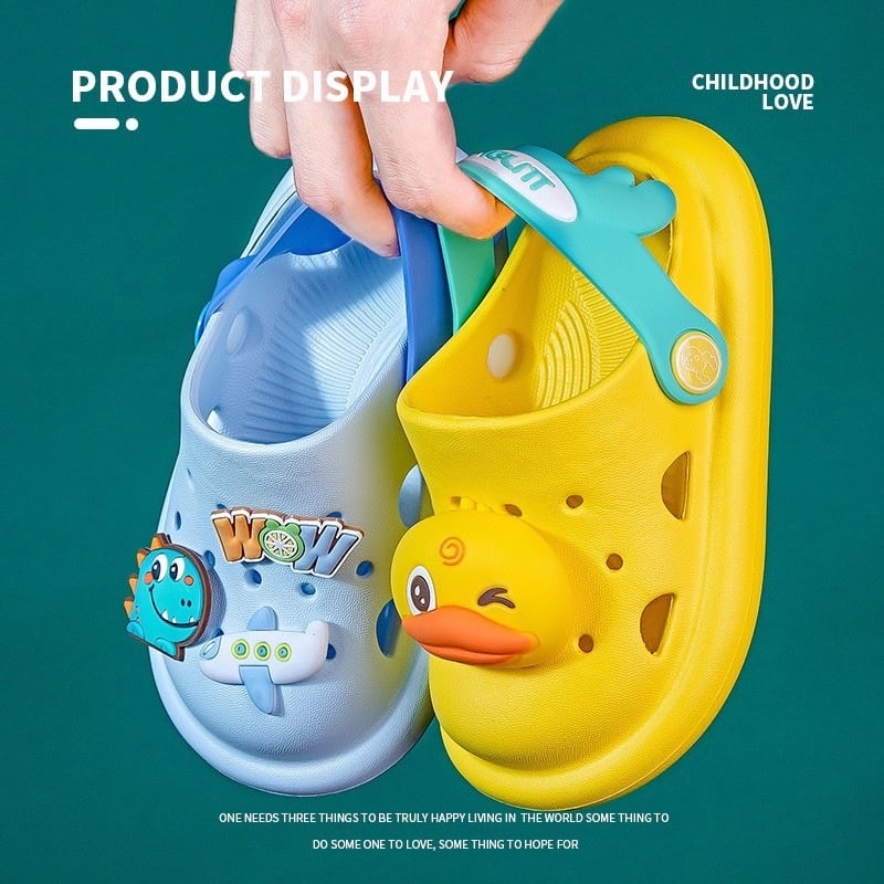 Sục nhựa viền sắc màu đính Jibit chữ Wow 3 màu BTBG