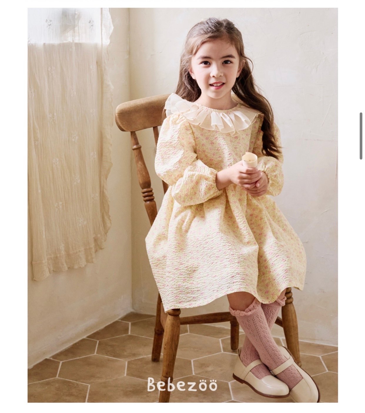 Váy hoa nhí Bebezoo cổ bồng BG