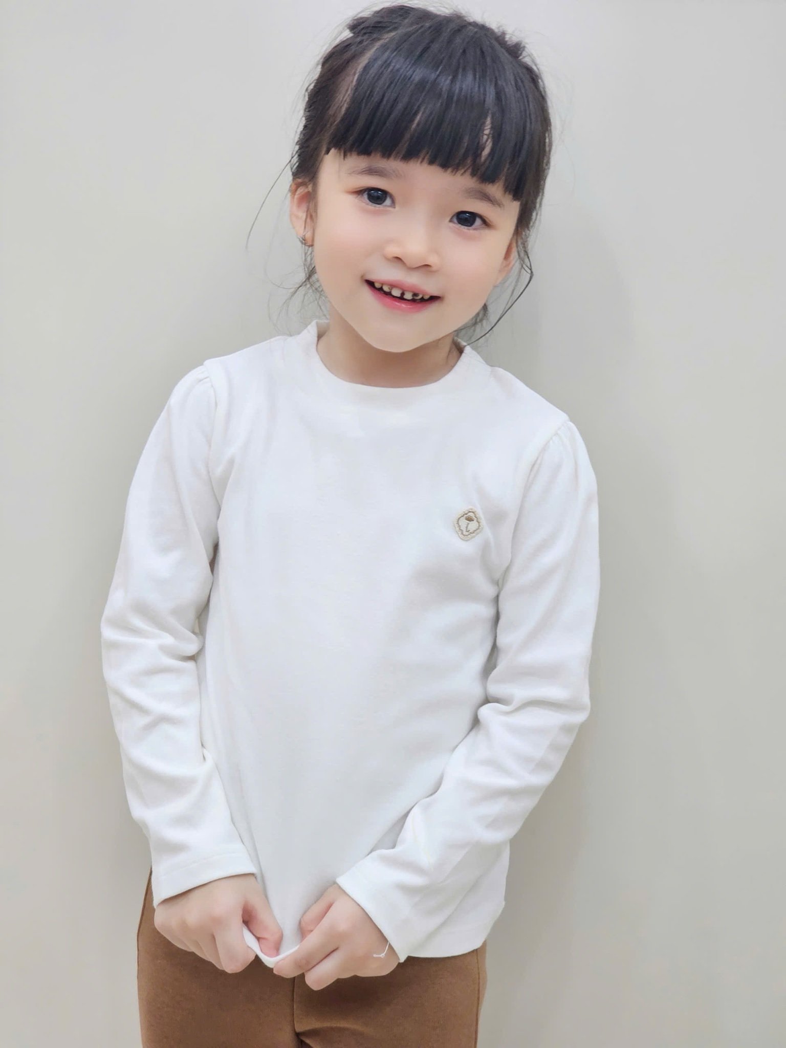 ABG35 - Áo thun cổ 2p dày dặn MM 2 màu hồng/trắng size 90-130 (1 số thiếu logo)