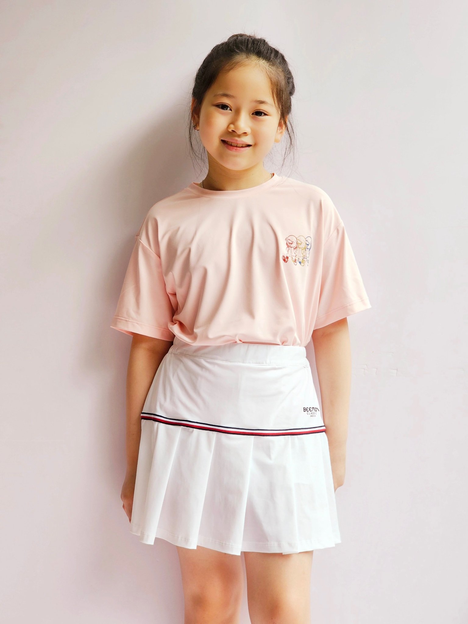 Set bộ áo + chân váy liền quần thể thao Bee Mon 4 màu size 120 - 160