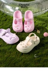 Sục nhựa Mario nơ đính hạt nhiều màu bé gái size 180-230