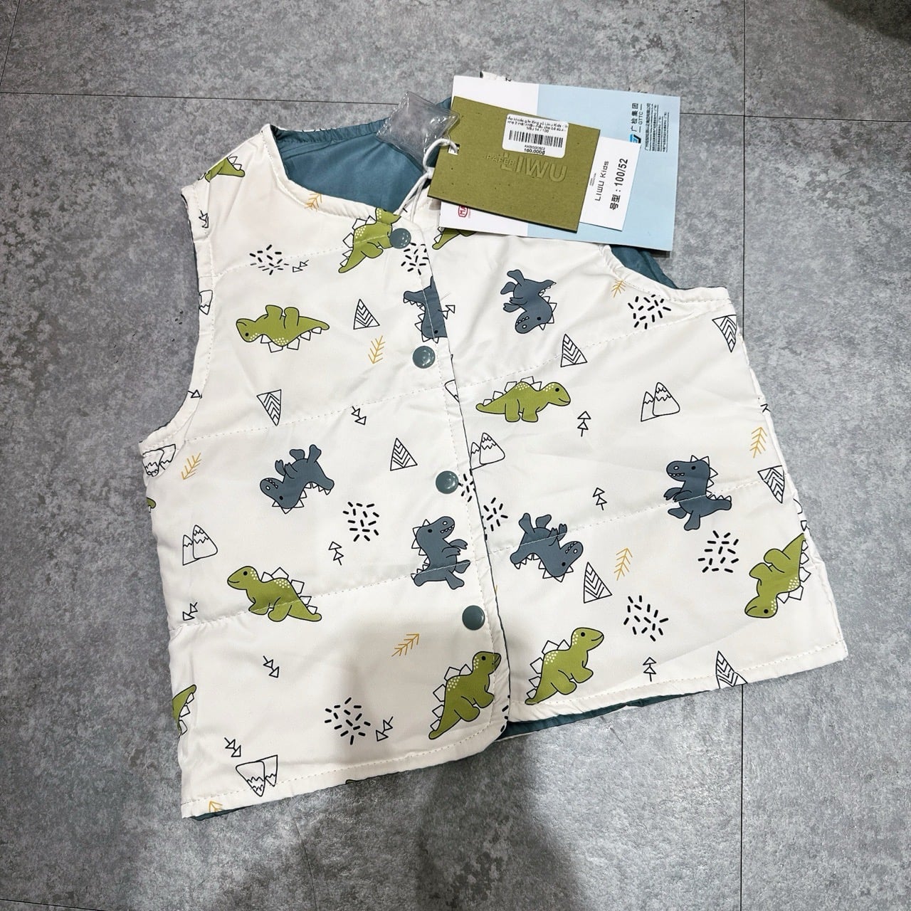 Áo khoác gile lông vũ Liwu Kids siêu nhẹ 2 mặt nhiều mẫu cho bé size 90 - 130