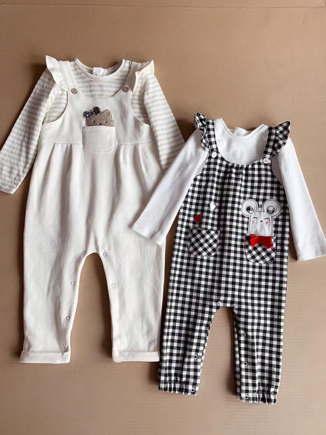 Set áo liền quần yếm Mayoral nhiều hình BG size 1m - 18m
