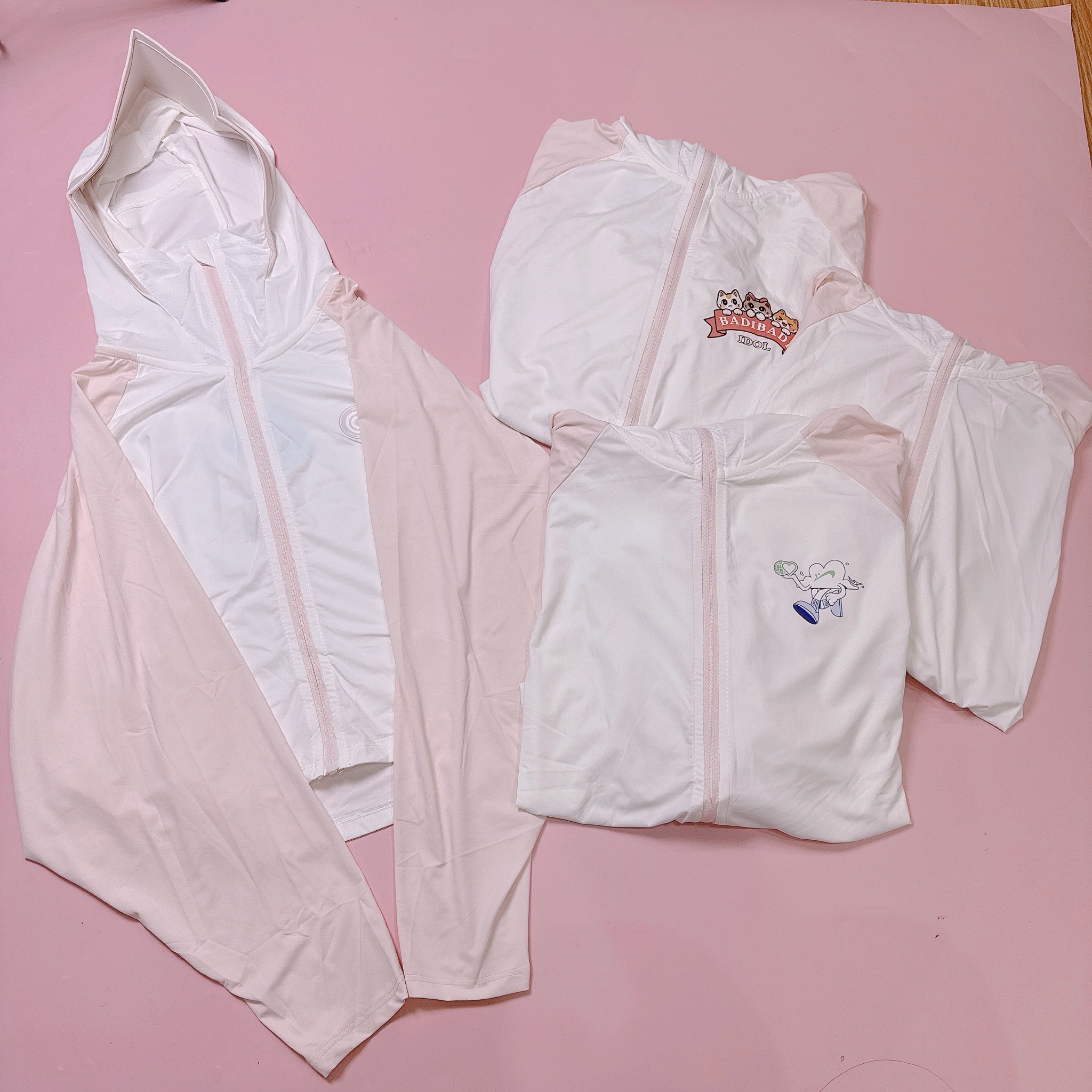 Áo khoác chống nắng +50UPF vải làm mát tay giác lăng nhiều màu cho bé size 110-160 (Họa tiết ngẫu nhiên)