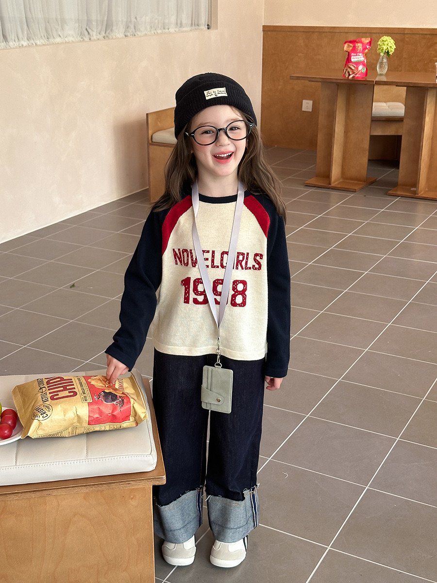 Áo len AMBB Novelgirls tay giác lăng cho bé size 110-160