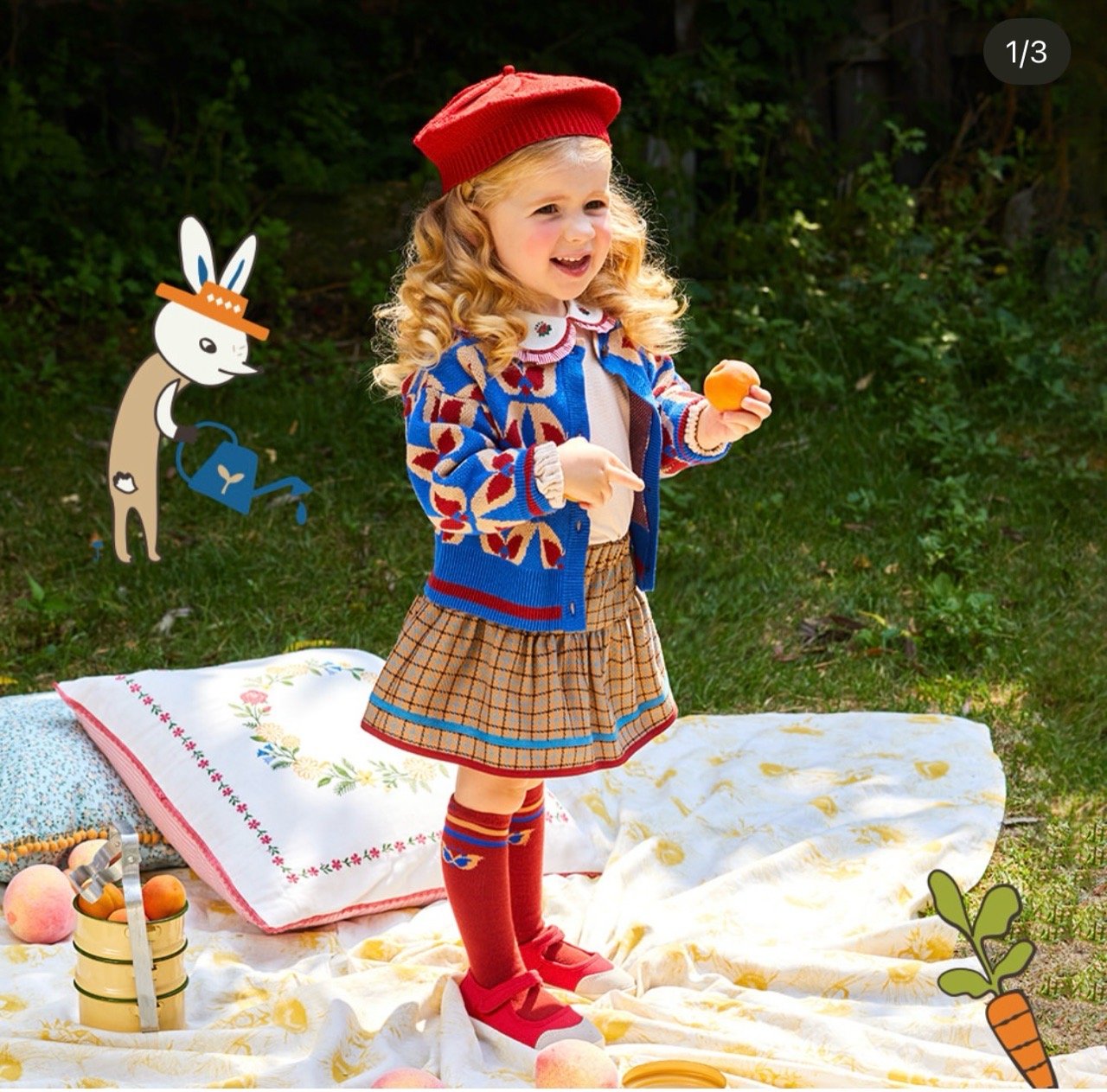 Chân váy MM xuất Hàn kẻ caro nâu bé gái size 90-110