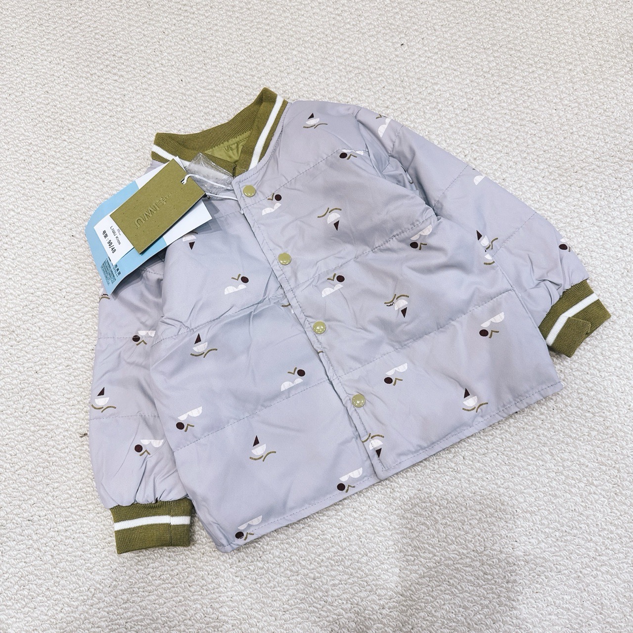 Áo khoác bomber lông vũ QC siêu nhẹ nhiều màu cho bé size 90-130