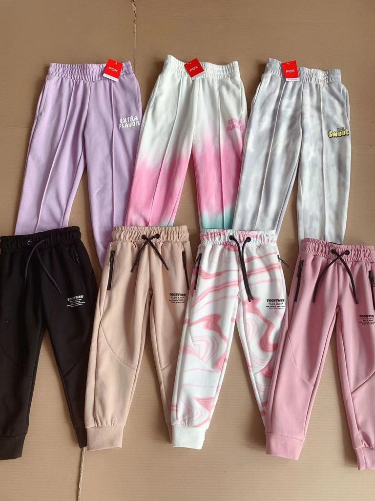 Quần nỉ Fox dòng Đại nhiều màu trơn / màu loang BG size 4 - 18y