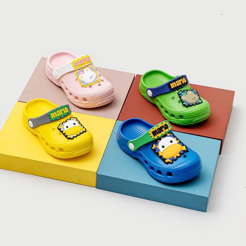 Sục nhựa quai chữ Mario đính jibit nhiều màu