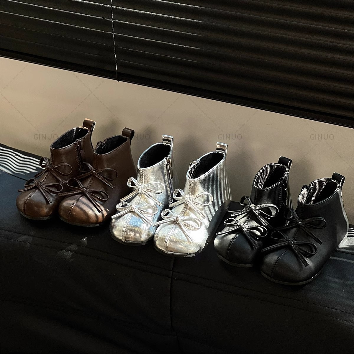 A334 - Bốt đính nơ siêu mềm cho bé gái size 22-30