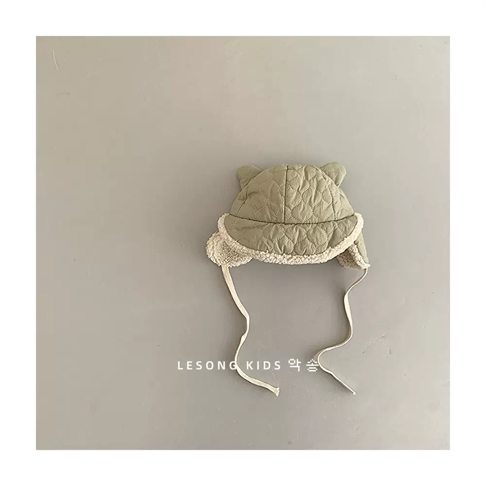 Mũ phao chần bông lót nỉ có che tai nhiều màu cho bé size 1-3y